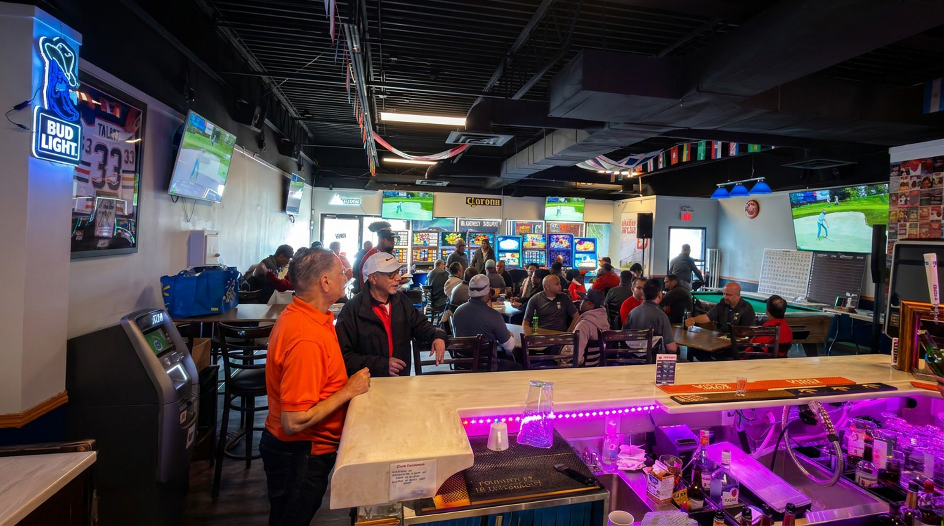 Behind the bar