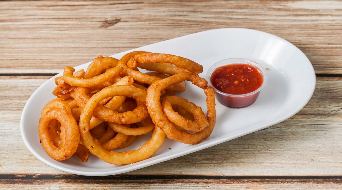 Onion Rings with Honey Dill Sauce